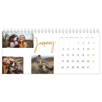 Desk Photo Calendar — Gold marker pen