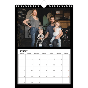 A4 Photo Calendar — Black margin