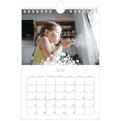 A5 Photo Calendar — Flower motif [May]