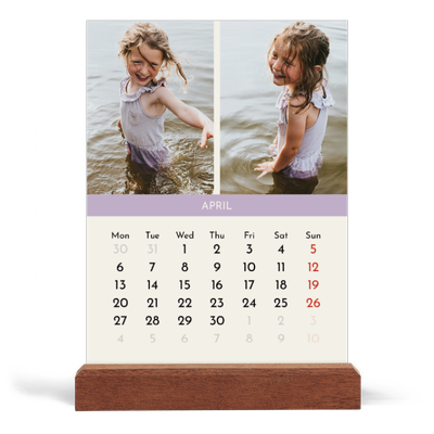 Easel Desk Calendar Portrait  — Pastel chapters [April]