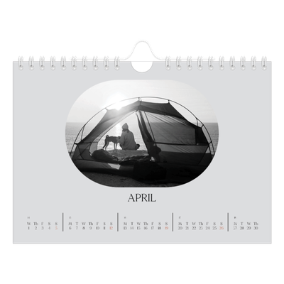 A5 Landscape Photo Calendar — Open road [April]