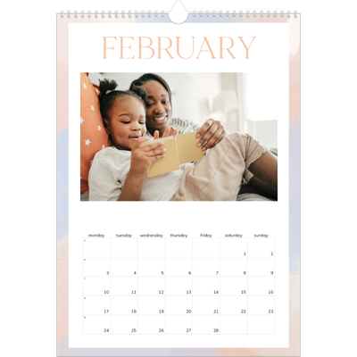 A3 photo calendars — Paintbrush effect [February]