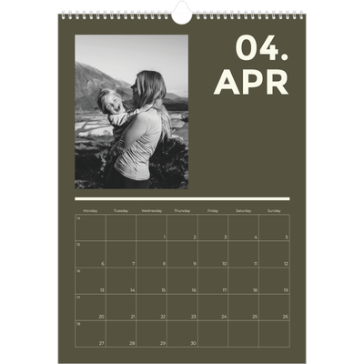 A3 photo calendars — Contemporary bold [April]