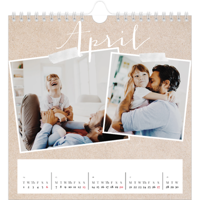 Square calendars  — Scrapbook calendar [April]