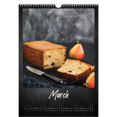 A3 photo calendars — Chalkboard style [March]