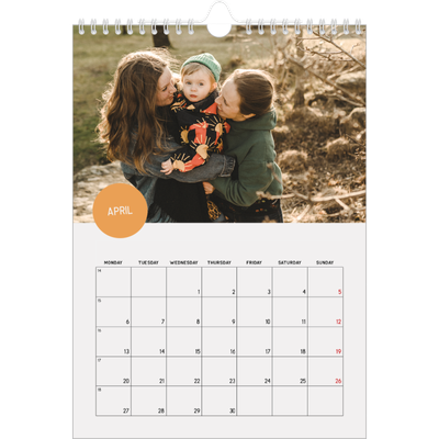 A4 Photo Calendar — Photo sticker [April]