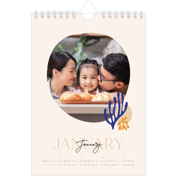 A5 portrait — Minimalist coral