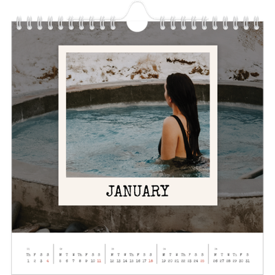 Square calendars  — The portrait edit [January]