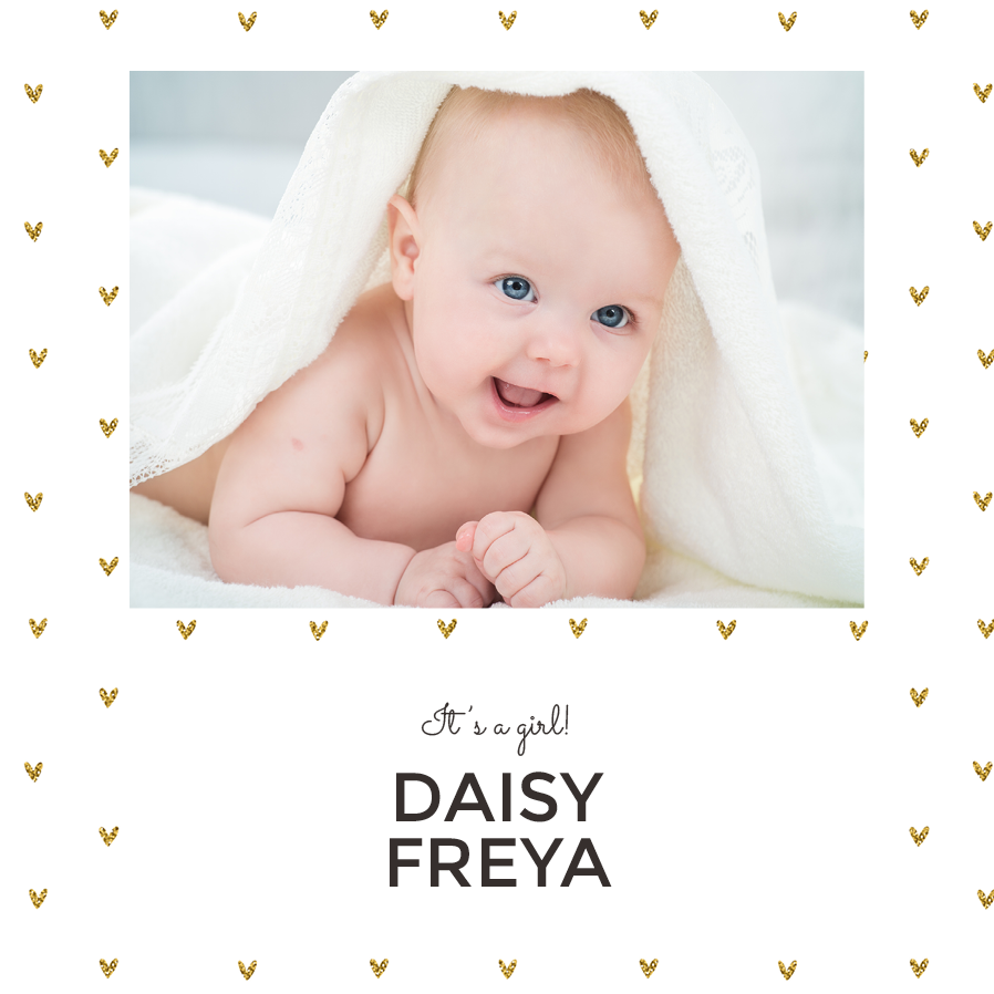 Invitations — Gold hearts