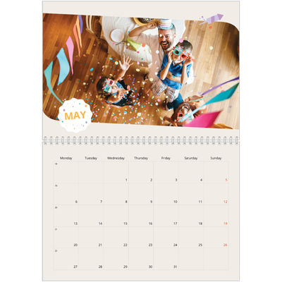 A4 Double Photo Calendar — Iconic birthday [cover]