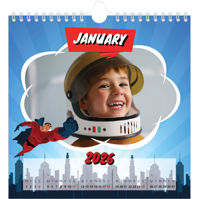 Square calendars  — Comic book [January]
