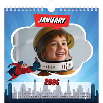 Square Photo Calendar — Comic book