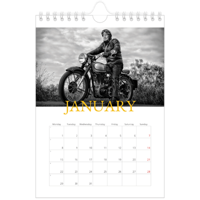 A5 Photo Calendar — Heritage style [January]