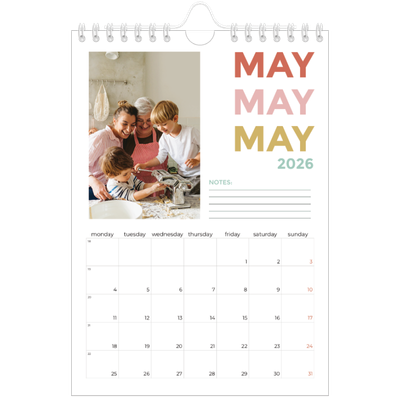 A5 Photo Calendar — Colourful type [cover]