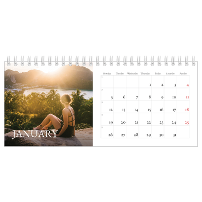 Desk calendars — Simple serif [January]