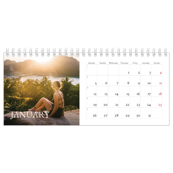 Desk Photo Calendar — Simple serif