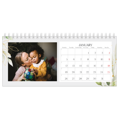 Desk calendars — Floral splash [January]