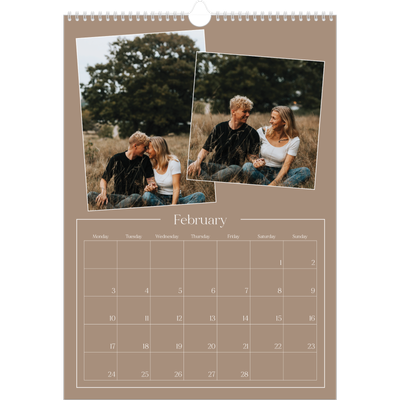A3 photo calendars — Crafted memories [February]