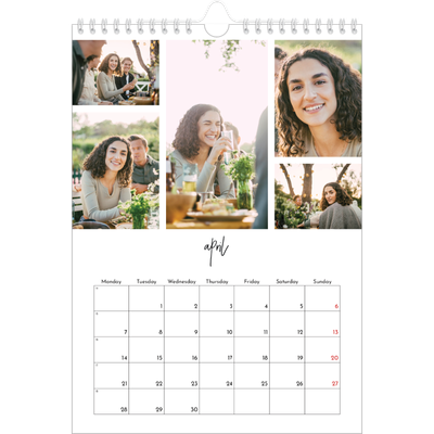 A4 Photo Calendar — Photo arrangements [April]