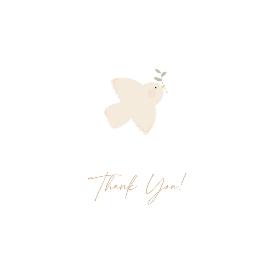 Thank you cards — Flying dove