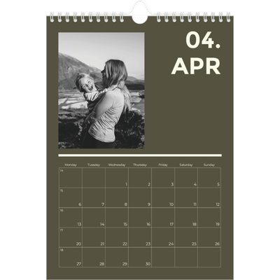 A4 Photo Calendar — Contemporary bold [April]