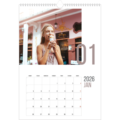 A3 photo calendars — Number months [January]