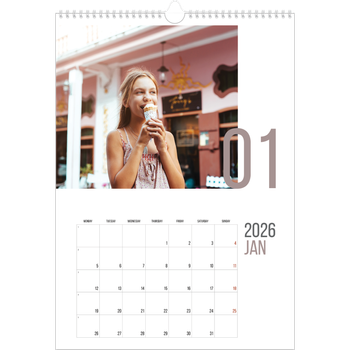 A3 Photo Calendar — Number months
