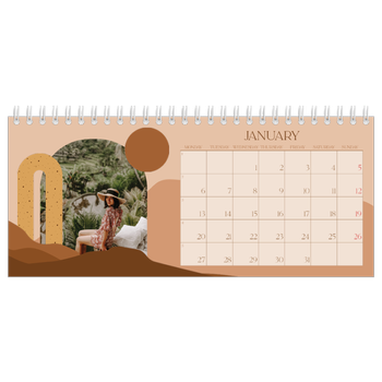 Desk Photo Calendar — Neutral mountains