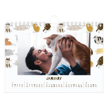A5 Landscape Photo Calendar — Playful kitten