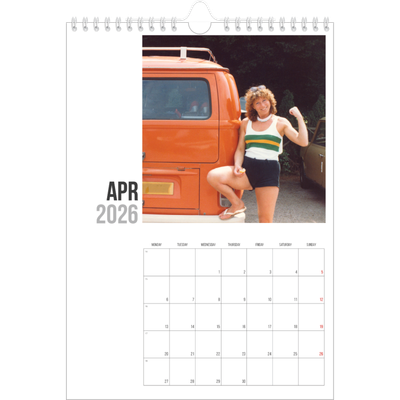 A4 Photo Calendar — Abbreviated text [April]