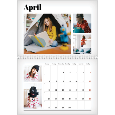 A4 Double Photo Calendar — Hot off the press [April]