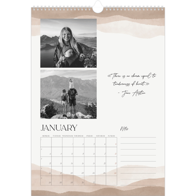 A3 photo calendars — Wellbeing quotes [January]