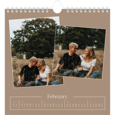 Square calendars  — Crafted memories [February]