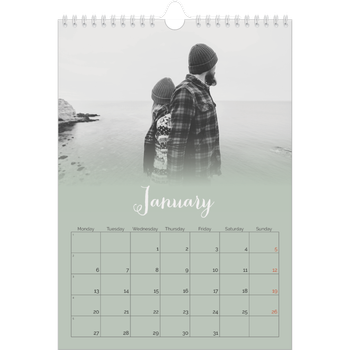 A4 Photo Calendar — Misty green