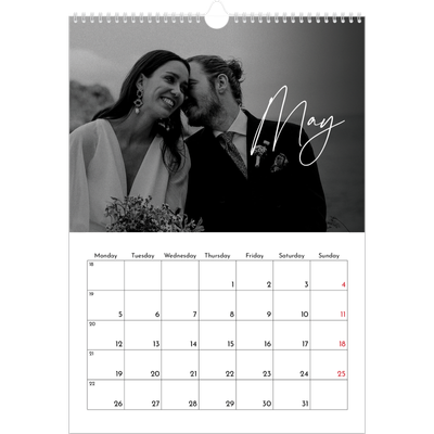 A3 photo calendars — Elegant script [cover]