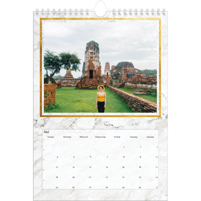 A4 Photo Calendar — Classic Marble [January]