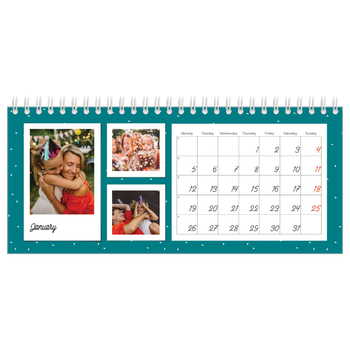 Desk Photo Calendar — Colour pop snapshots