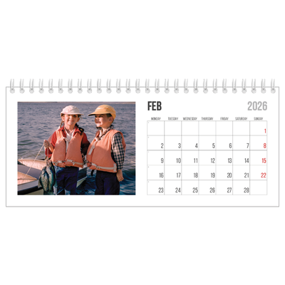 Desk calendars — Abbreviated text [February]
