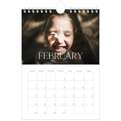 A5 Photo Calendar — Twelve big months [February]