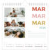 Square calendars  — Colourful type [March]