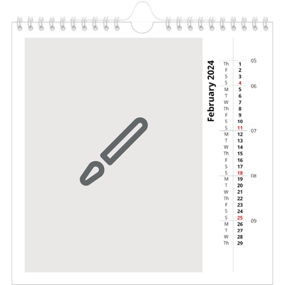 Square calendars  — Design your own calendar [February]