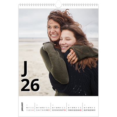 A3 photo calendars — Letter style [January]