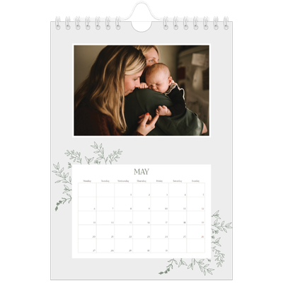 A5 Photo Calendar — Hand drawn flowers [cover]