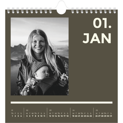 Square calendars  — Contemporary bold [January]