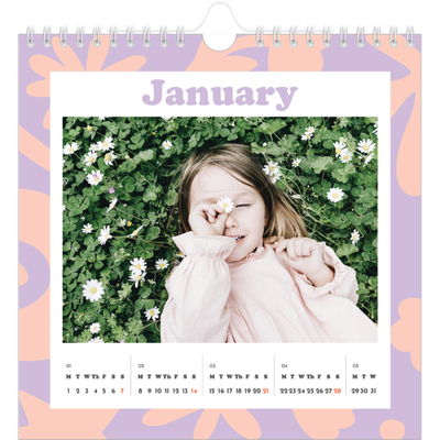 Square calendars  — Playing with pattern [January]