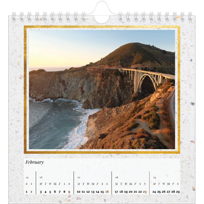 Square calendars  — Classic Marble [March]