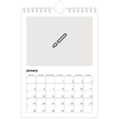 A5 Photo Calendar — Design your own calendar [January]