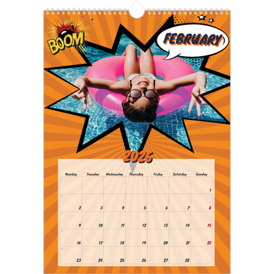 A3 photo calendars — Comic book [February]