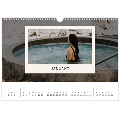 A3 Photo Calendar — The portrait edit [January]