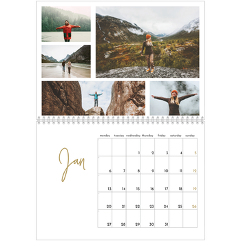 A4 Double Photo Calendar — Scribble text
